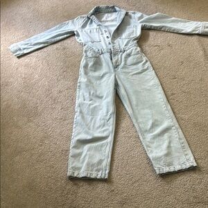 Zara Sky Blue Denim Jumpsuit